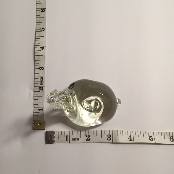 Clear Art Glass Snail Figurine Paperweight - Picture 11 of 16